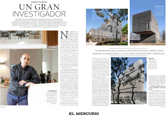 NADAAA BLOGNader interviewed in El Mercurio Magazine - NADAAA BLOG
